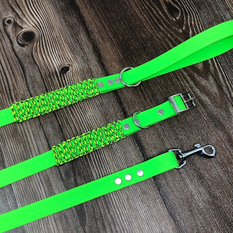 Hexa Neon Grün Halsband Set