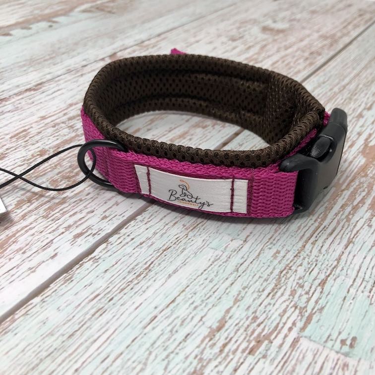 Halsband Pink Braun Hundehalsband
